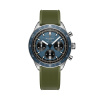 Montre Gallet Multichron Pilot 42 mm Cadran Bleu Bracelet Caoutchouc Vert