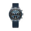Montre Gallet Multichron Pilot 42 mm Cadran Bleu Bracelet Caoutchouc Bleu