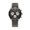 Montre Gallet Multichron Pilot 42 mm Cadran Noir Bracelet Cuir Gris