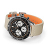 Montre Gallet Multichron Pilot 42 mm Cadran Noir Bracelet Tissu Beige