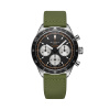 Montre Gallet Multichron Pilot 42 mm Cadran Noir Bracelet Tissu Vert