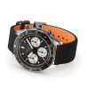 Montre Gallet Multichron Pilot 42 mm Cadran Noir Bracelet Tissu Noir