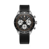 Montre Gallet Multichron Pilot 42 mm Cadran Noir Bracelet Caoutchouc Noir