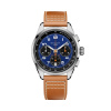 Montre Gallet Multichron Sport 41 mm Cadran Bleu Bracelet Cuir Orange