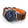Montre Gallet Multichron Sport 41 mm Cadran Bleu Bracelet Cuir Brun