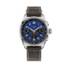 Montre Gallet Multichron Sport 41 mm Cadran Bleu Bracelet Cuir Gris
