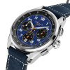 Montre Gallet Multichron Sport 41 mm Cadran Bleu Bracelet Cuir Bleu