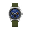Montre Gallet Multichron Sport 41 mm Cadran Bleu Bracelet Tissu Vert