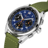 Montre Gallet Multichron Sport 41 mm Cadran Bleu Bracelet Tissu Vert