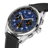 Montre Gallet Multichron Sport 41 mm Cadran Bleu Bracelet Caoutchouc Noir