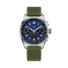Montre Gallet Multichron Sport 41 mm Cadran Bleu Bracelet Caoutchouc Vert
