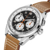 Montre Gallet Multichron Sport 41 mm Cadran Noir Bracelet Cuir Orange