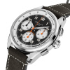 Montre Gallet Multichron Sport 41 mm Cadran Noir Bracelet Cuir Gris