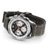 Montre Gallet Multichron Sport 41 mm Cadran Noir Bracelet Cuir Gris
