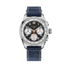 Montre Gallet Multichron Sport 41 mm Cadran Noir Bracelet Cuir Bleu