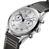 Montre Gallet Classics Tribute to Silverlight 38 mm Cadran Argenté Bracelet Cuir Noir