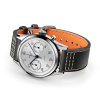 Montre Gallet Classics Tribute to Silverlight 38 mm Cadran Argenté Bracelet Cuir Noir