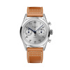 Montre Gallet Classics Tribute to Silverlight 38 mm Cadran Argenté Bracelet Cuir Orange