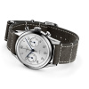 Montre Gallet Classics Tribute to Silverlight 38 mm Cadran Argenté Bracelet Cuir Gris