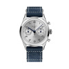 Montre Gallet Classics Tribute to Silverlight 38 mm Cadran Argenté Bracelet Cuir Bleu