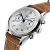 Montre Gallet Classics Tribute to Silverlight 38 mm Cadran Argenté Bracelet Cuir Beige