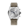 Montre Gallet Classics Tribute to Silverlight 38 mm Cadran Argenté Bracelet Cuir Vert