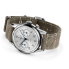 Montre Gallet Classics Tribute to Silverlight 38 mm Cadran Argenté Bracelet Cuir Vert
