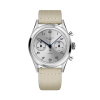 Montre Gallet Classics Tribute to Silverlight 38 mm Cadran Argenté Bracelet Tissu Beige