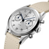 Montre Gallet Classics Tribute to Silverlight 38 mm Cadran Argenté Bracelet Tissu Beige