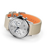 Montre Gallet Classics Tribute to Silverlight 38 mm Cadran Argenté Bracelet Tissu Beige