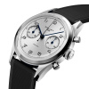 Montre Gallet Classics Tribute to Silverlight 38 mm Cadran Argenté Bracelet Caoutchouc Noir