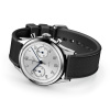 Montre Gallet Classics Tribute to Silverlight 38 mm Cadran Argenté Bracelet Caoutchouc Noir