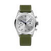 Montre Gallet Classics Tribute to Silverlight 38 mm Cadran Argenté Bracelet Caoutchouc Vert