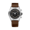 Montre Gallet Classics Tribute to Multichron 45 38 mm Cadran Noir Bracelet Cuir Brun