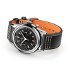 Montre Gallet Classics Tribute to Multichron 45 38 mm Cadran Noir Bracelet Cuir Noir