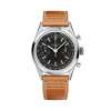 Montre Gallet Classics Tribute to Multichron 45 38 mm Cadran Noir Bracelet Cuir Orange
