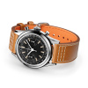 Montre Gallet Classics Tribute to Multichron 45 38 mm Cadran Noir Bracelet Cuir Orange