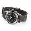 Montre Gallet Classics Tribute to Multichron 45 38 mm Cadran Noir Bracelet Cuir Gris