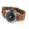 Montre Gallet Classics Tribute to Multichron 45 38 mm Cadran Noir Bracelet Cuir Beige