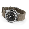 Montre Gallet Classics Tribute to Multichron 45 38 mm Cadran Noir Bracelet Cuir Vert