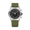 Montre Gallet Classics Tribute to Multichron 45 38 mm Cadran Noir Bracelet Tissu Vert