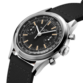 Montre Gallet Classics Tribute to Multichron 45 38 mm Cadran Noir Bracelet Tissu Noir
