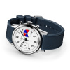 Montre Gallet Classics Tribute to Yachting Big Eye 38 mm Cadran Blanc Bracelet Caoutchouc Bleu