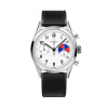 Montre Gallet Classics Tribute to Yachting Big Eye 38 mm Cadran Blanc Bracelet Caoutchouc Noir