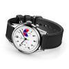Montre Gallet Classics Tribute to Yachting Big Eye 38 mm Cadran Blanc Bracelet Caoutchouc Noir