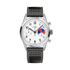 Montre Gallet Classics Tribute to Yachting Big Eye 38 mm Cadran Blanc Bracelet Cuir Noir