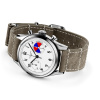 Montre Gallet Classics Tribute to Yachting Big Eye 38 mm Cadran Blanc Bracelet Cuir Vert