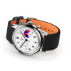 Montre Gallet Classics Tribute to Yachting Big Eye 38 mm Cadran Blanc Bracelet Tissu Noir