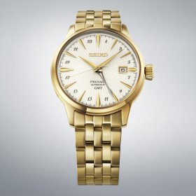 Montre Seiko Presage Cocktail Time GMT HCB004J1 40,5 mm Automatique Cadran Champagne