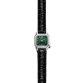 Montre MARCH LA.B Mini Mansart Forest Bracelet Alligator Noir